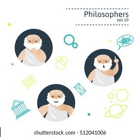 Set of 3 philosophers