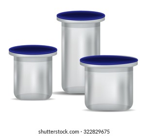 Set of 3 Realistic Plastic Containers 