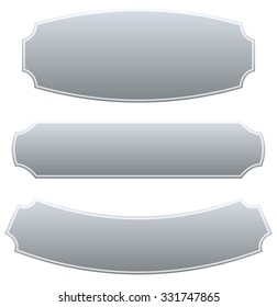 Set of 3 rectangular plaque, banner backgrounds