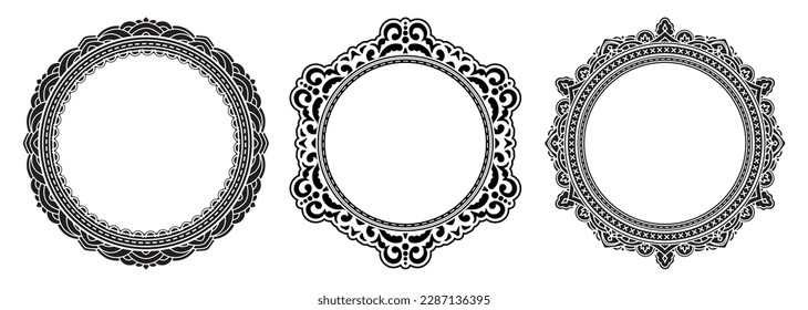 Set of 3 round frames for your design