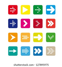 Set #3 of  rounded square icons with arrows