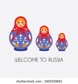 set of 3 russian nesting dolls