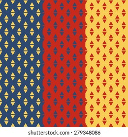 Set of 3 seamless backgrounds with rhombus