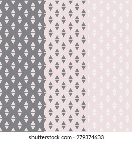Set of 3 seamless backgrounds with rhombus