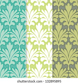 Set of 3 Seamless Neo Vintage Ornament Background Pattern