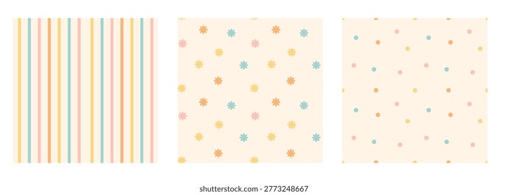Conjunto 3 patrones Vector