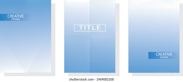 Set of 3 Social media duotone gradient background. Social network stories soft colorful theme pack. Graphic display, wallpaper. vibrant mobile app design set.