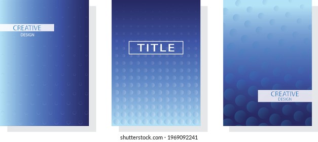 Set of 3 Social media duotone gradient background. Social network stories soft colorful theme pack. Graphic display, wallpaper. vibrant mobile app design set.