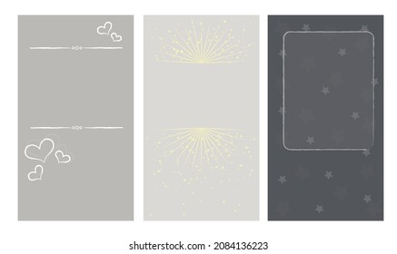 set of 3 templates for storis