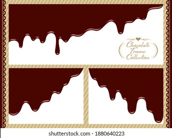 A set of 3 variations of brown chocolate that hangs on the edge of the screen.