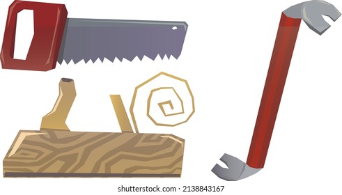 Set of 3 vector working tools  . Set of instruments 