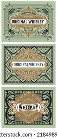 Set of 3 vintage labels for packing