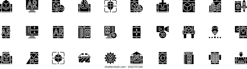 A set of 30 Augmented Reality Icons