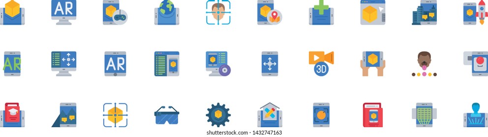A set of 30 Augmented Reality Icons