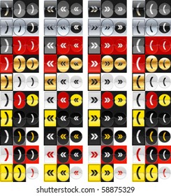 Set of 30 characters on a mechanical flipping timetable