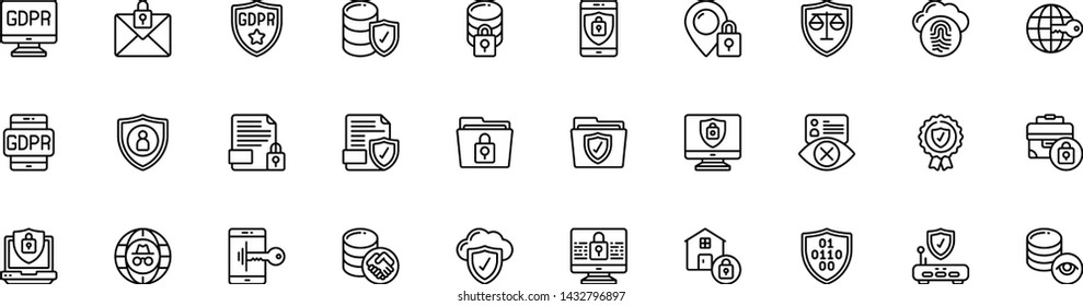 A set of 30 Information security Icons