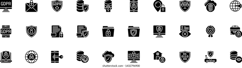 A set of 30 Information security Icons