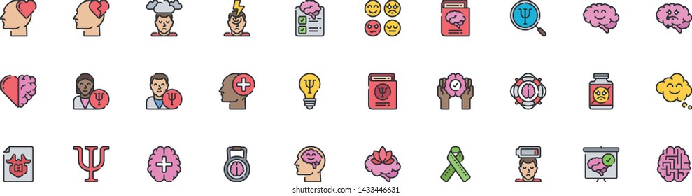 A set of 30 Mental Health icons
