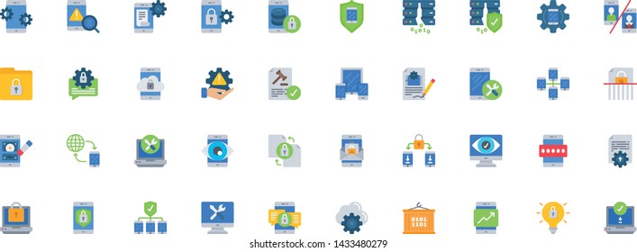 A set of 30 Mobile Device Management icons