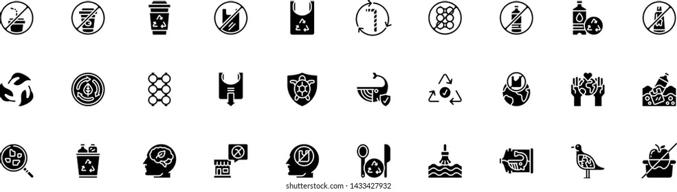 A set of 30 Plastic Pollution Icons, Lets help save our planet !