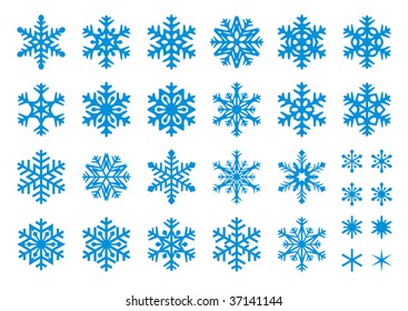 Juego de 30 copos de nieve