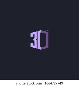 Set of 30th Anniversary logotype design, 2d thirty logo design template.