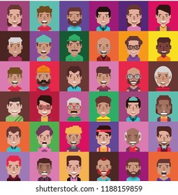 Set of 35 avatar (color version)