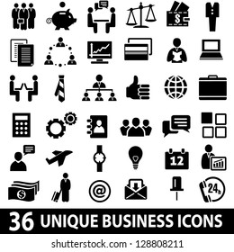 Set Of 36 Business Icons.
