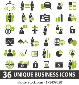 Set of 36 business icons.