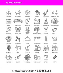 SET OF 36 PARTY ICONS