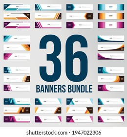 Set 36 Vector Abstract Banner Design Web Template