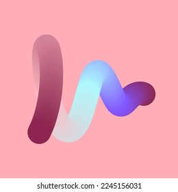 Fijar formas líquidas abstractas y retorcidas de color 3d. Elementos de diseño creativos. Elementos de degradado moderno vectorial para banner, fondo, afiche