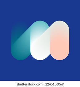 Fijar formas líquidas abstractas y retorcidas de color 3d. Elementos de diseño creativos. Elementos de degradado moderno vectorial para banner, fondo, afiche
