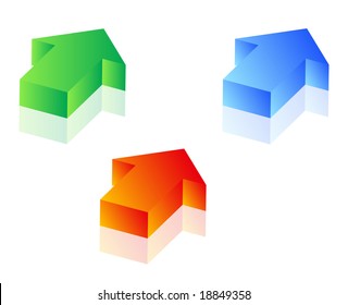 Set of 3d arrows for designing