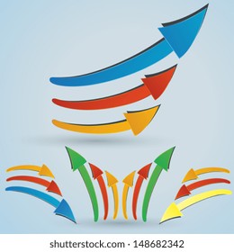 Set of 3d arrows for your ideas. EPS 10
