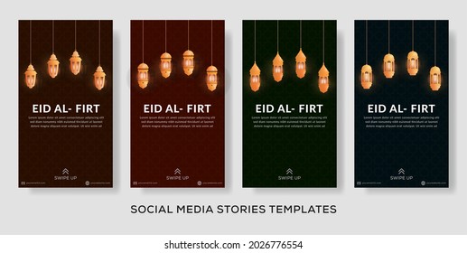 Set 3d banner for media social stories post. premium vector