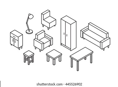 Isometric Furniture Images Stock Photos Vectors Shutterstock