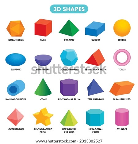 Set Of 3d Geometric Shapes 商業照片 © 