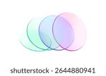 Set 3d glass round shape icon. Transparent circle podium, plate, disk, lens flying. Abstract color crystal element. Pastel gradient platform with glass morphism effect. Vector realistic illustration