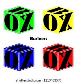 Set 3D hexagonal box, red, green, yellow and green .Vector box of  square  hexagon Stacked together with a White background. Used in printing and web.impossible.cube.icon.logo design.Geometry.dice.Thi