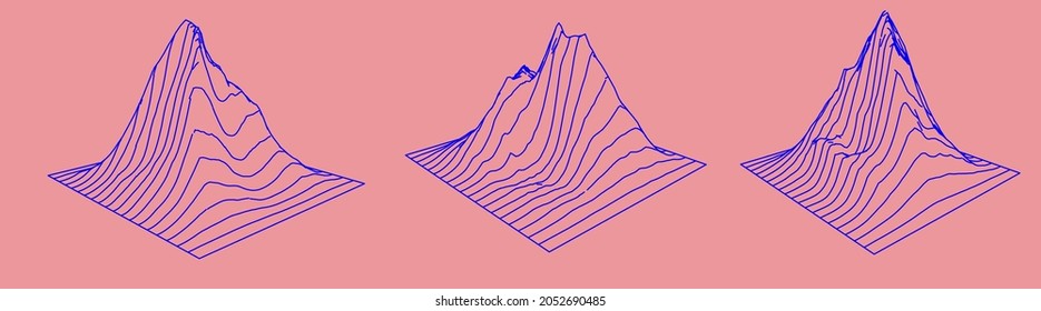 A set of 3d models of glitchy and distorted surfaces.