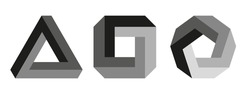 Set of 3D penrose, möbius strip, impossible cubic geometric design elements in optical illusion vector. Created using AI CS6.