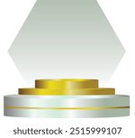 Set of 3D product podium. vector illustration