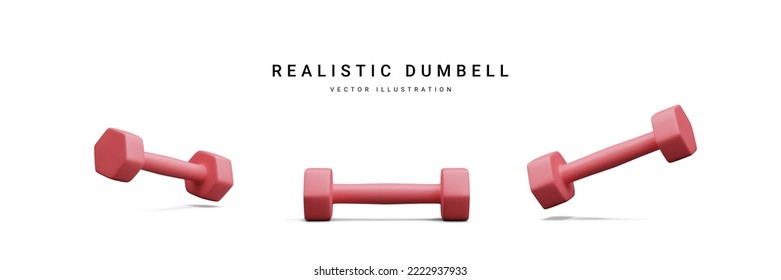 Conjunto de campanas rojas realistas en 3d aisladas sobre fondo blanco. Ilustración del vector