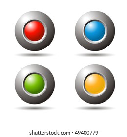 set 3d spheres in colors for web site