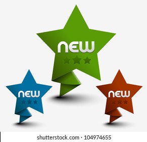 set of 3d vector star for your text used.