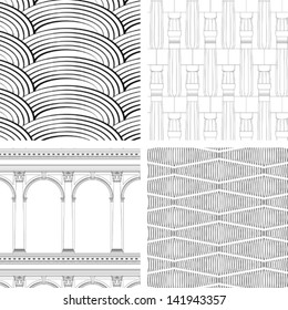 set of 4 abstract background