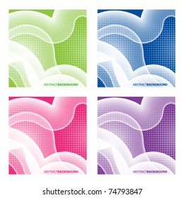 Set of 4 abstract background for design