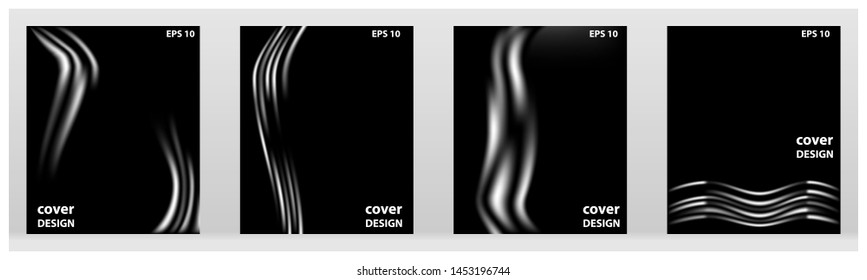 set of 4 abstract background,cover and wallpaper.Vector eps 10