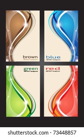 Set of 4 abstract backgrounds in 4 colors